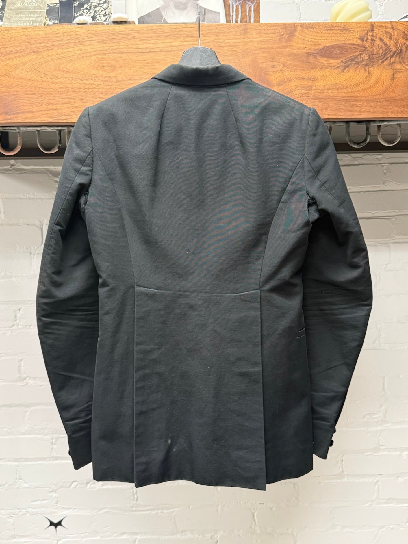 SS2013 Rick Owens ‘Island’ Mainline Black Cotton Blazer