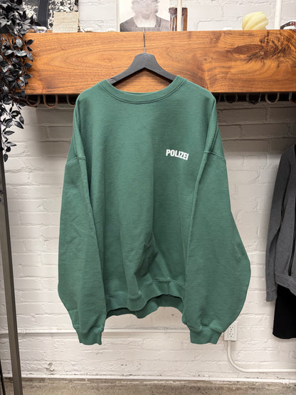 Vetements ‘Polezi’ Dropped Shoulder Oversized Green Sweatshirt