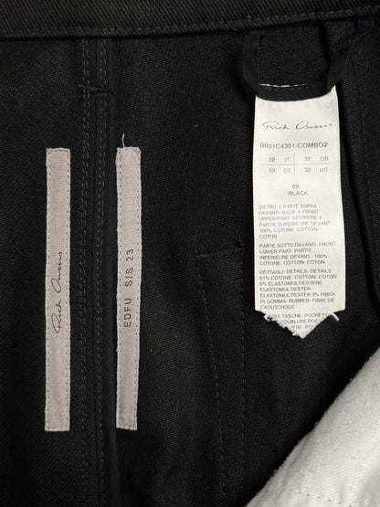 SS23 Rick Owens ‘EDFU’ Flared Bolan Slivered Patchwork Denim