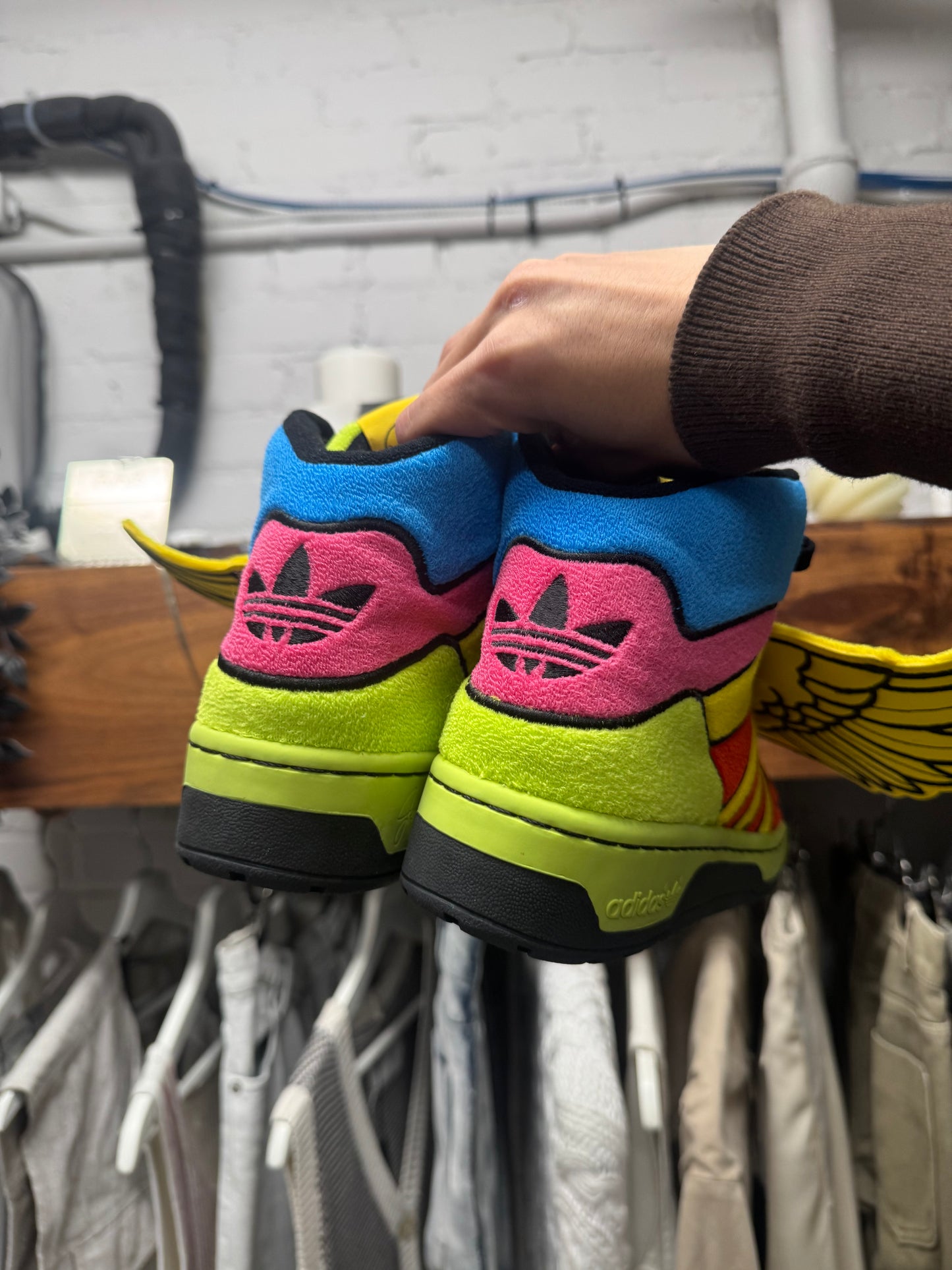 Jeremy Scott x Adidas ‘Wings 1.0’ Poppy High Top Sneakers