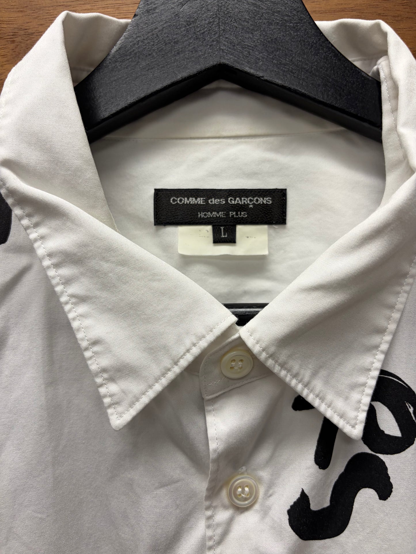 2021 Comme Des Garçons Homme Plus ‘Wear your Freedom’ White Button Up Shirt