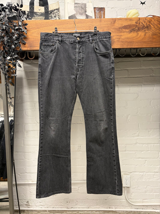 2018 Balenciaga Black Flared Cut Denim