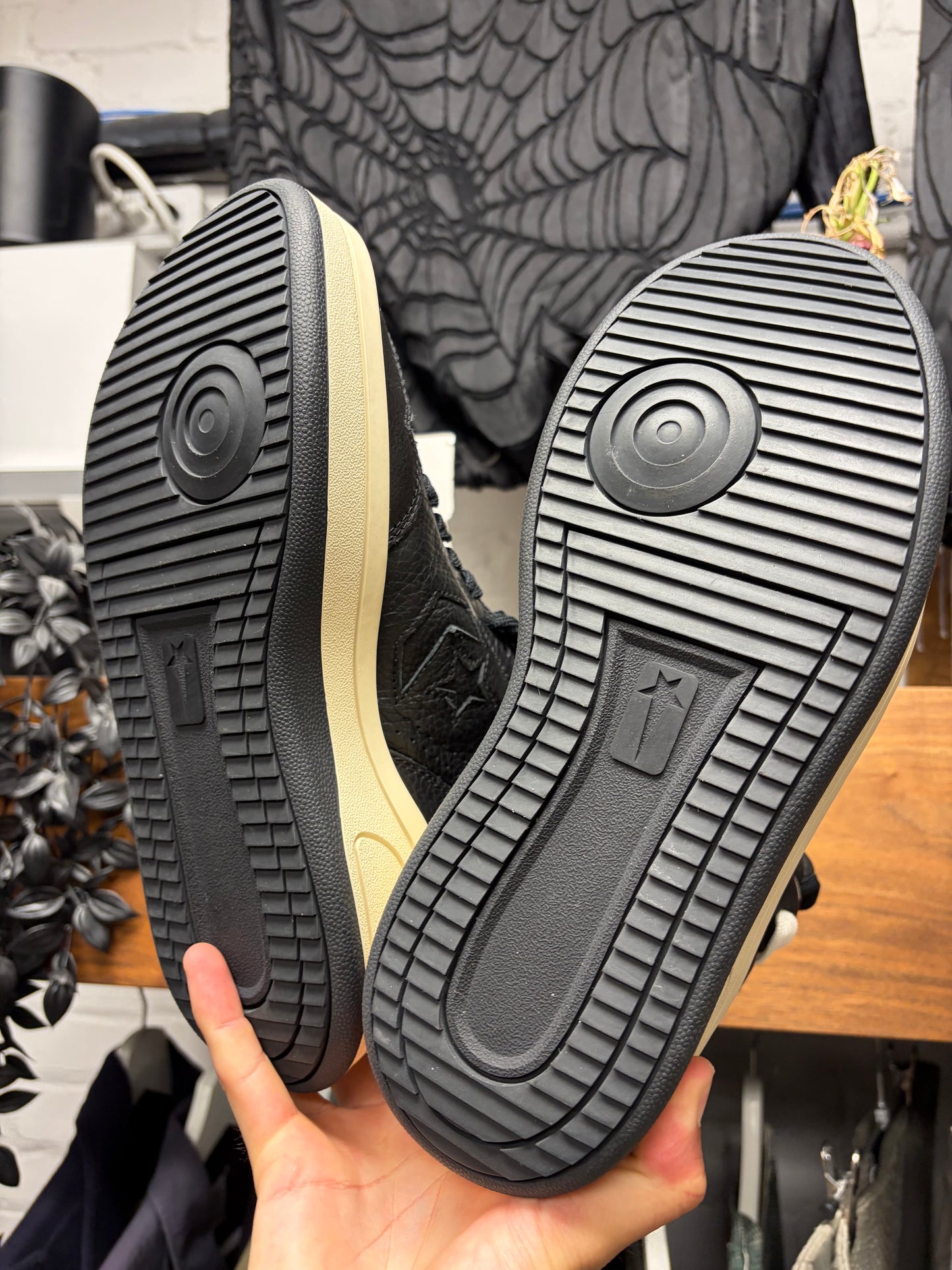 Rick Owens TurboPWN Black/White High Top Sneakers