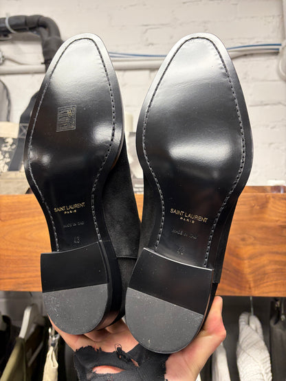 Saint Laurent ‘Wyatt’ Black Suede Chelsea Boot