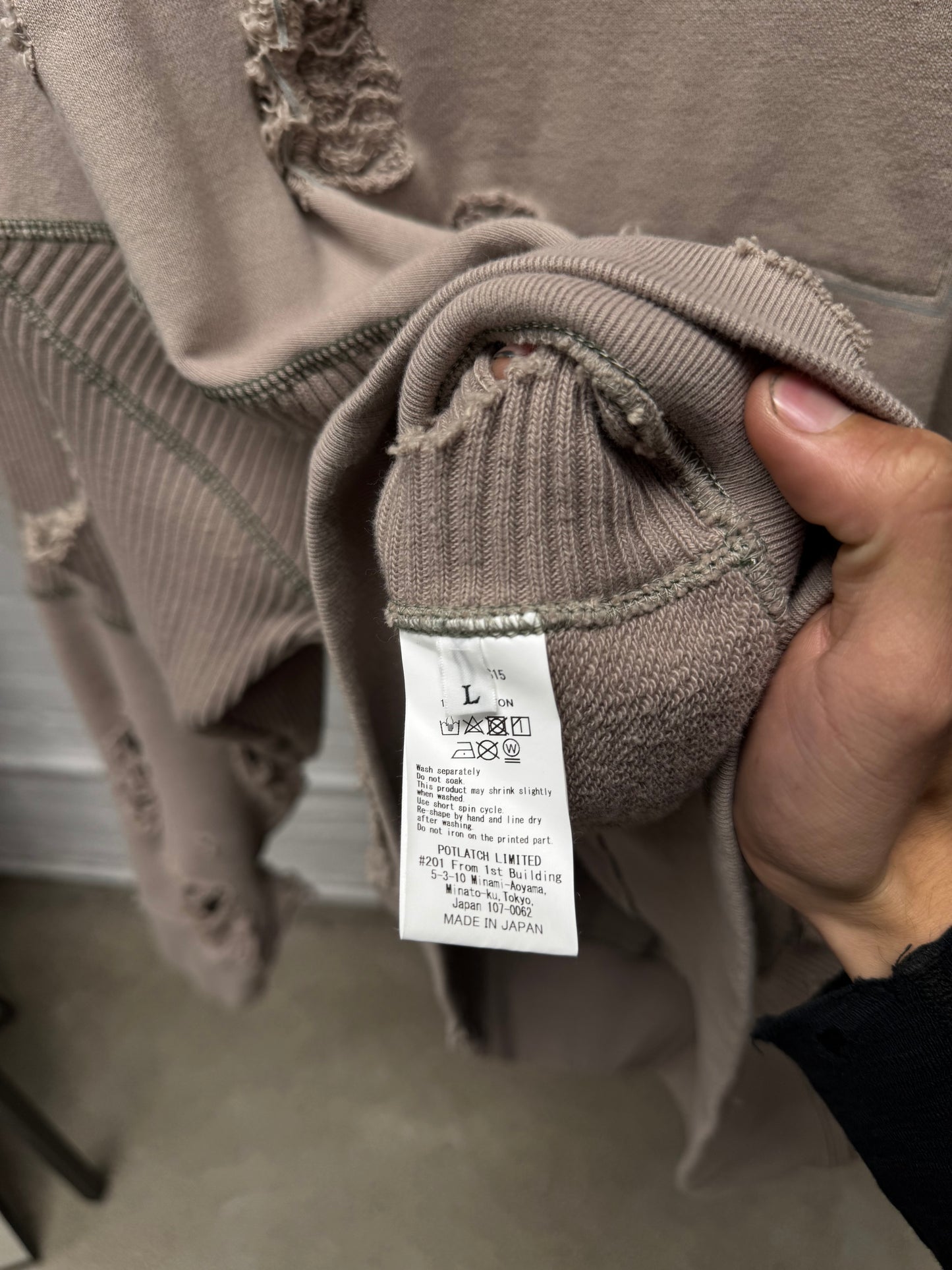 Cav Empt ‘Plague’ Wide Rib Cut Up Sweatshirt