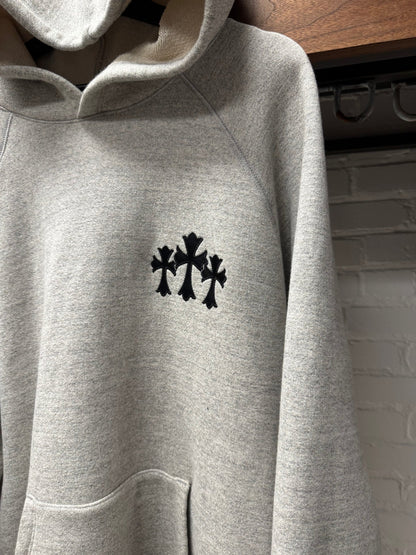 Chrome Hearts ‘Triple Cross’ Grey/Black CH Heavy Weight Hoodie