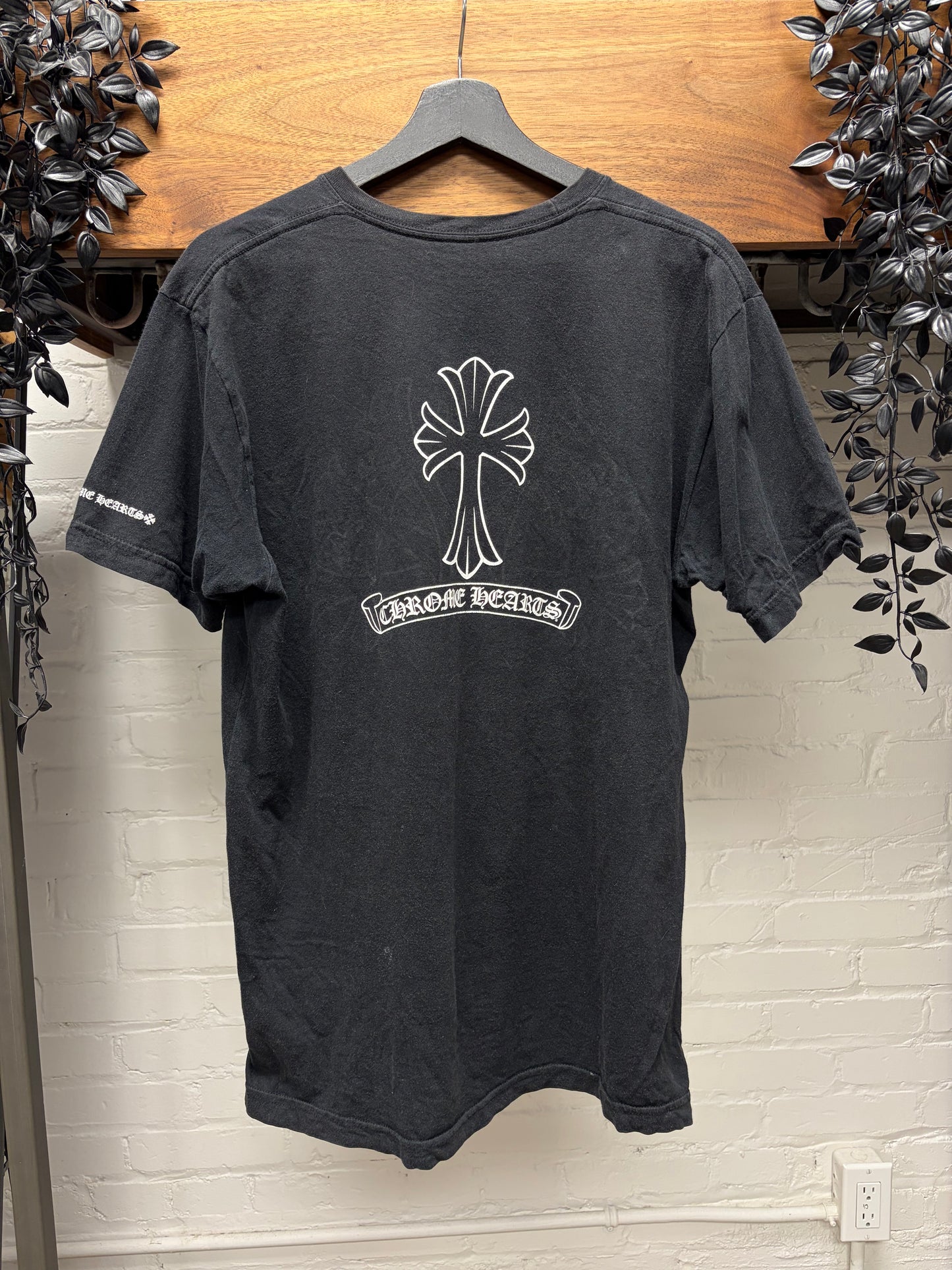 Chrome Hearts ‘Cemetery Cross’ Black Graphic T-Shirt