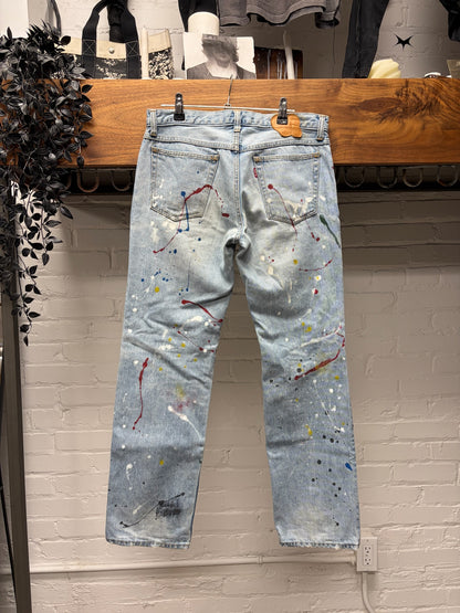 SS2006 Number (N)ine ‘Welcome to the Shadows’ Paint Splattered Denim