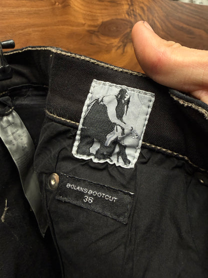 Rick Owens ‘Bolans’ Black Flared Leg Denim