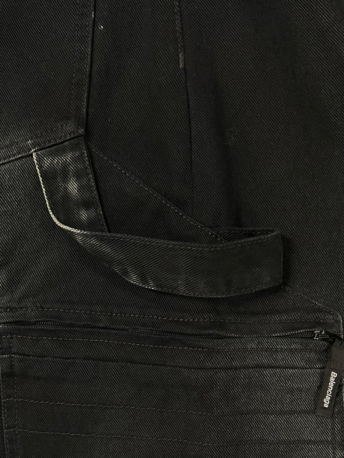 Balenciaga Faded Blue Wide Leg Carpenter Denim