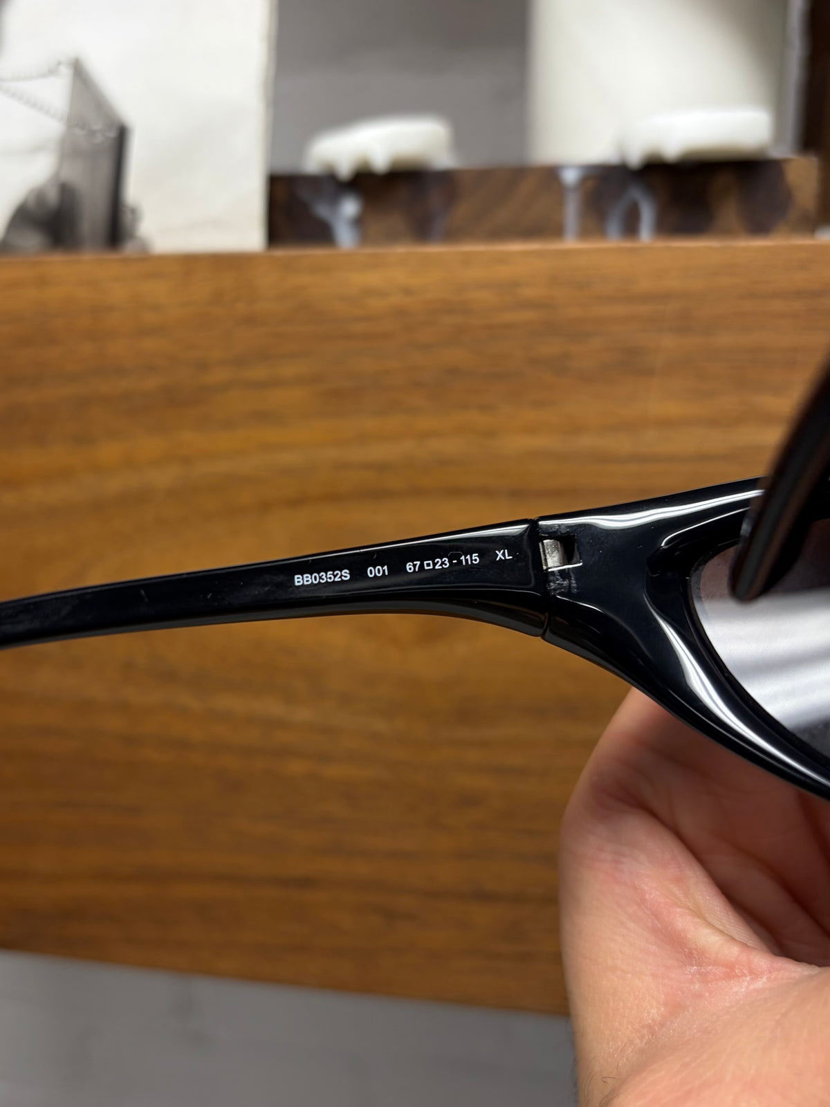 Balenciaga ‘Runner Cat’ Glossy Black Wraparound Sunglasses