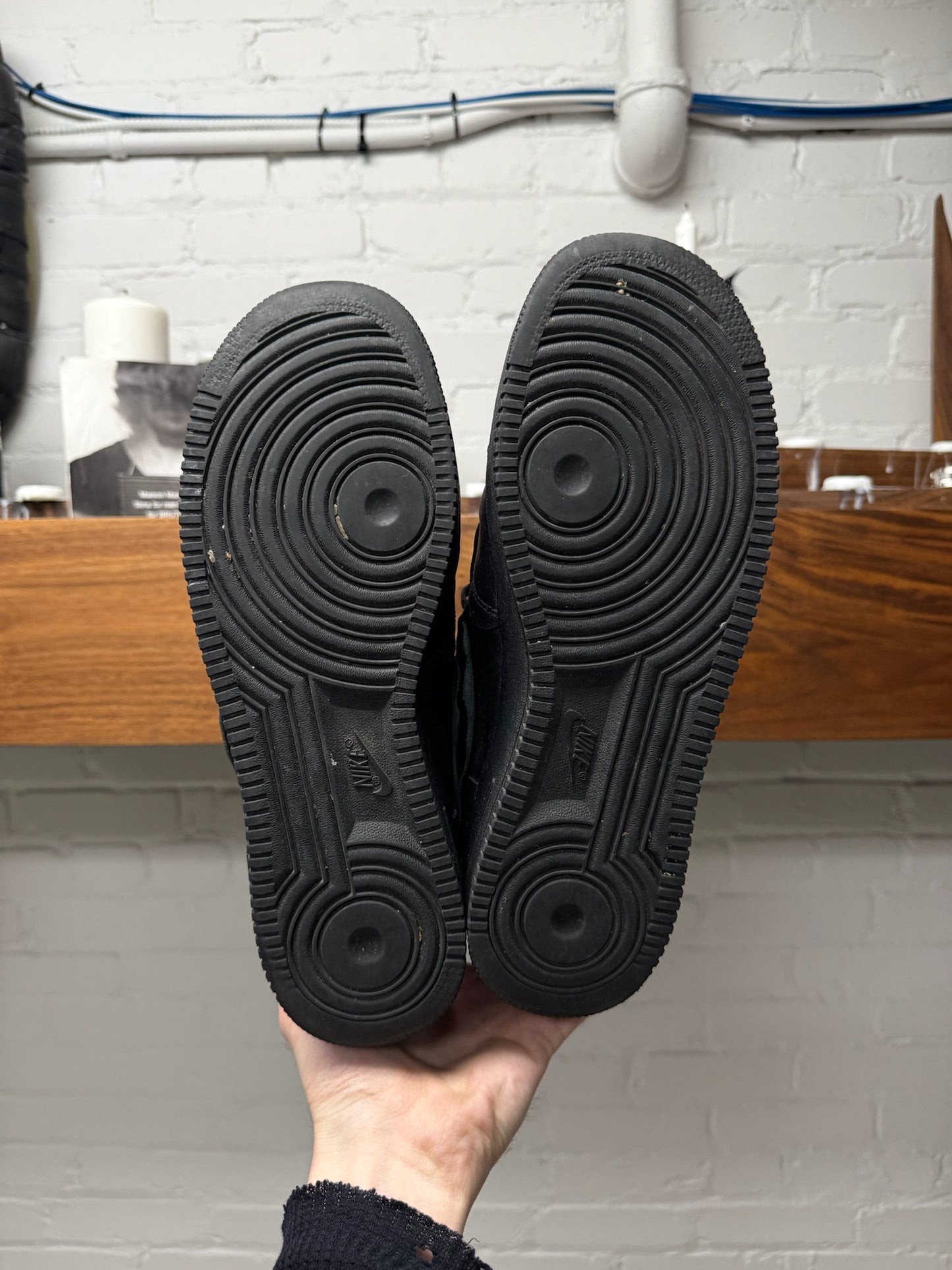 Comme Des Garçons Homme Plus x Nike ‘Air Force 1’ Black Mid Top Sneakers
