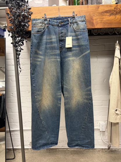 Vetements ‘Spiral Cut’ Blue Sand-Wash Denim
