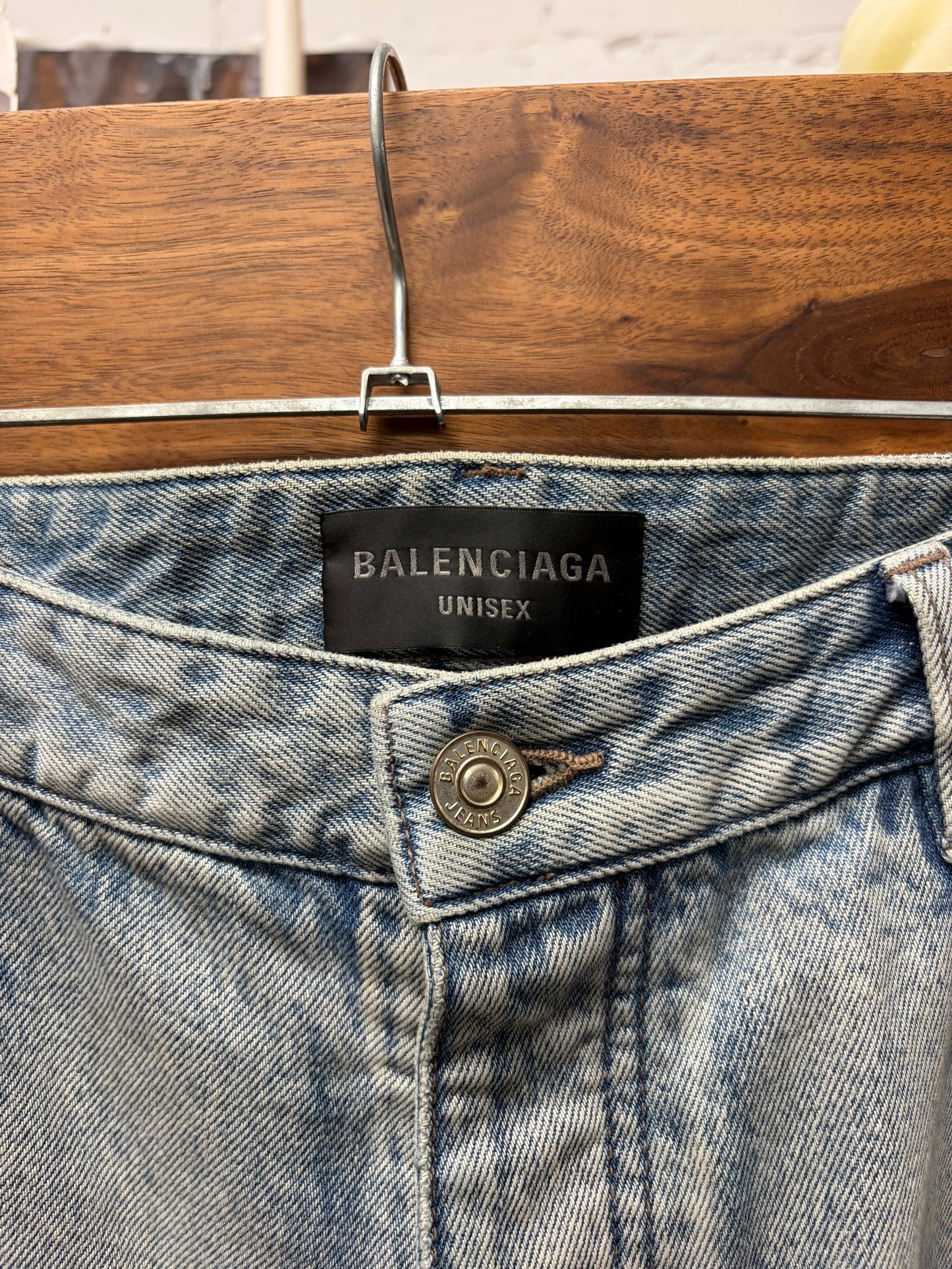 SS2024 Balenciaga ‘Outline’ Washed Blue Baggy Denim