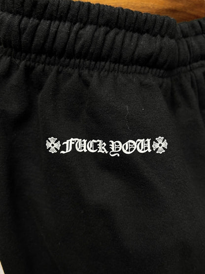 Chrome Hearts ‘FUCK YOU’ Horseshoe Logo Black Sweatpants