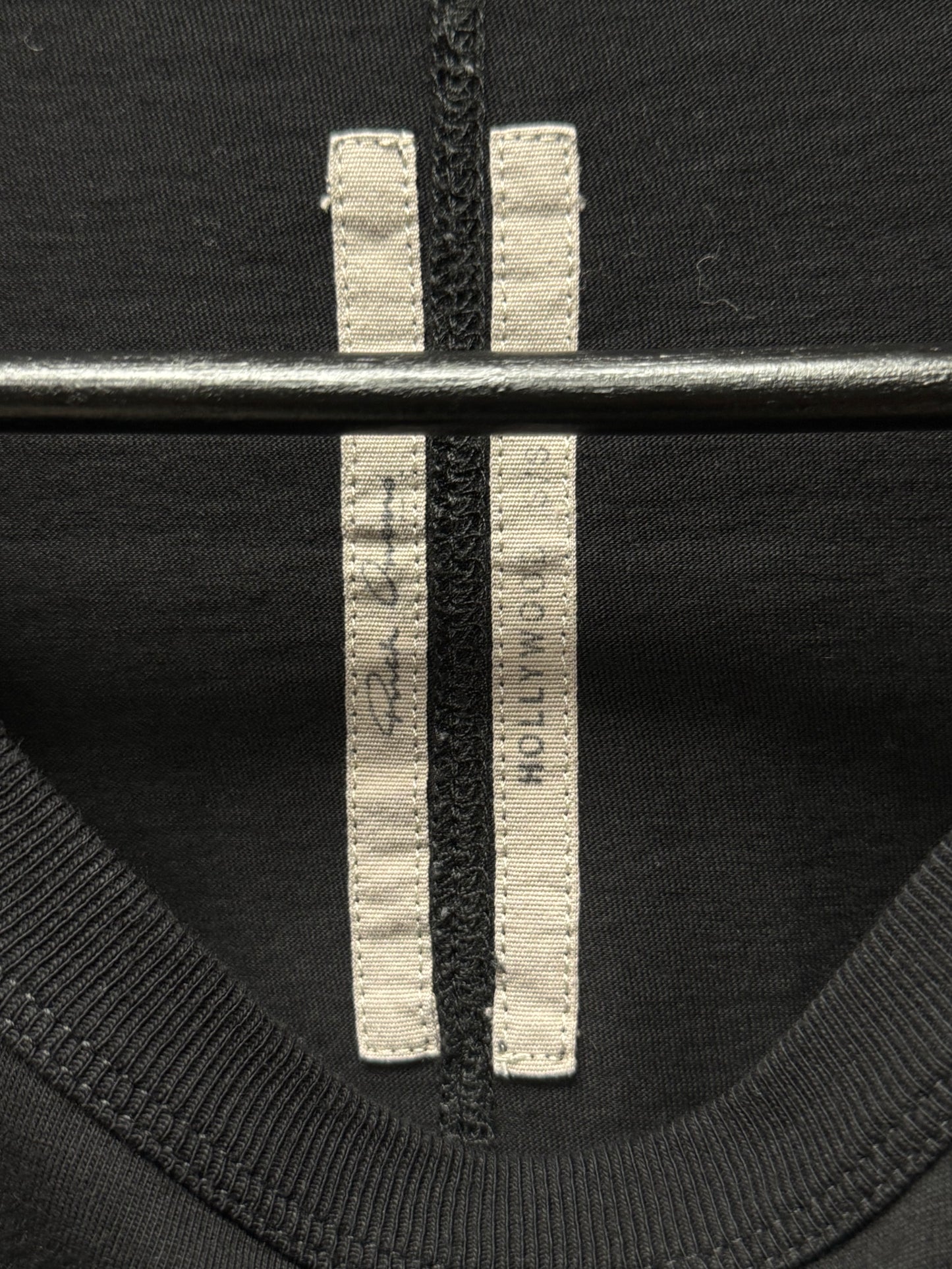 SS2025 Rick Owens ‘Hollywood’ Black Cotton Boxy Cut T-Shirt