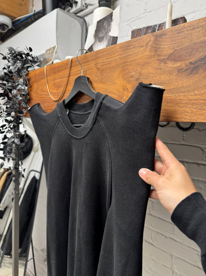 SS2024 Rick Owens ‘Lido’ Pagoda Horned Tec Shoulder Sweatshirt