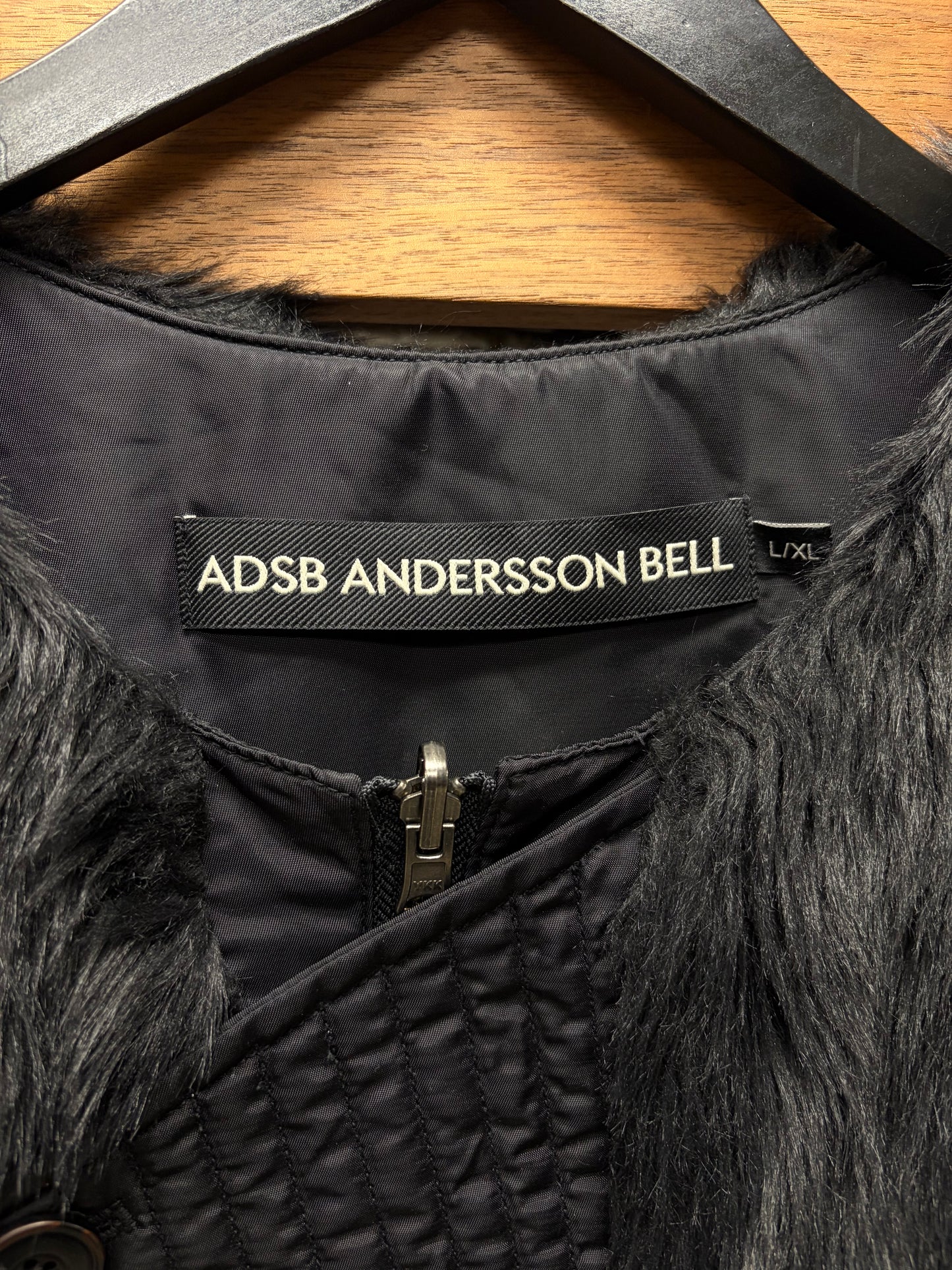 Anderson Bell Black Faux-Fur Vest