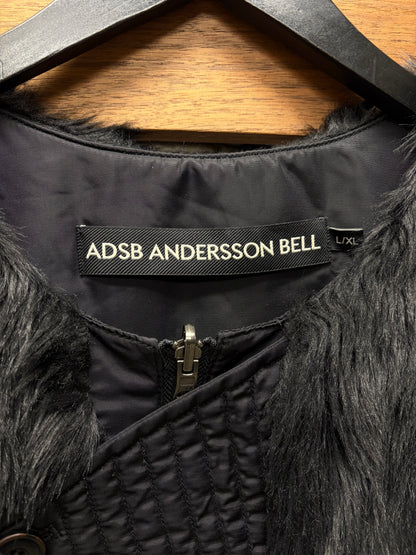 Anderson Bell Black Faux-Fur Vest
