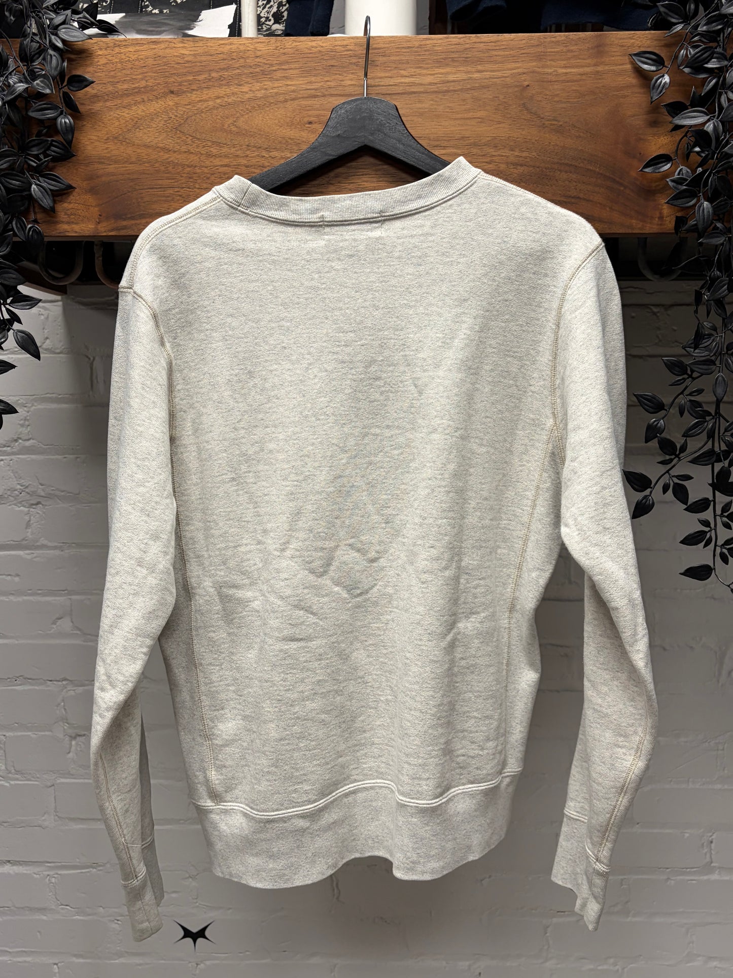 2000s Bape ‘Collegiate Logo’ Heather Grey Crewneck Sweatshirt