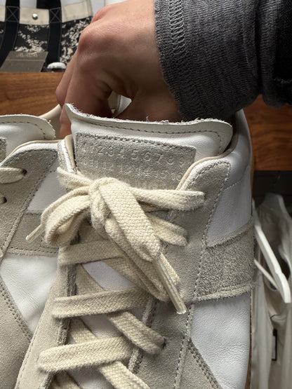 Maison Margiela ‘G.A.T.’ White Suede/Gum Sole Low Top Sneakers