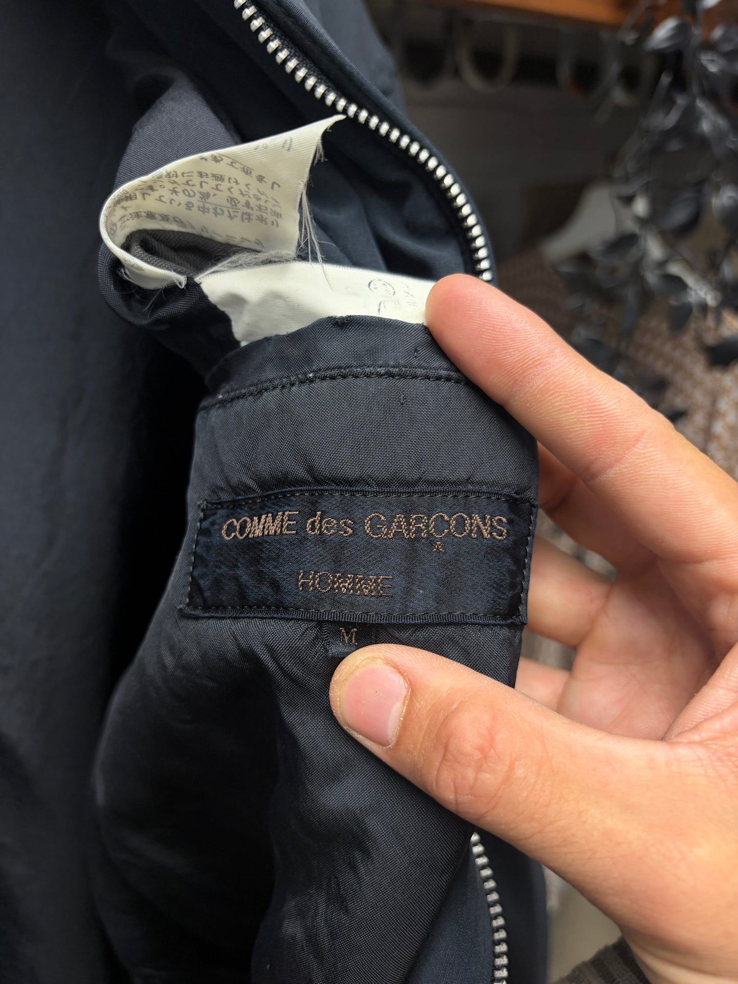 90s Vintage Comme Des Garçons Homme Padded Zip-Up Work Jacket