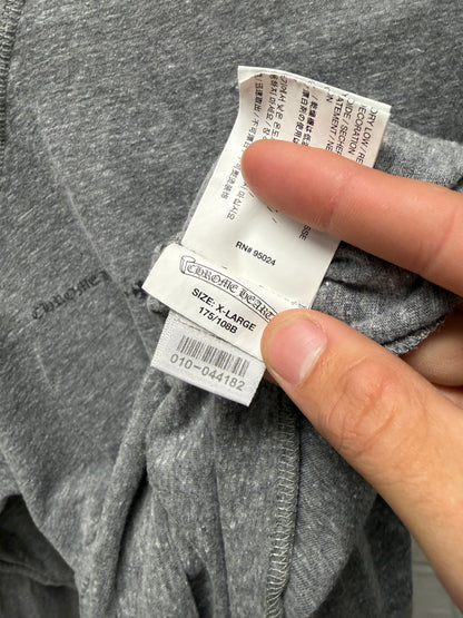 Chrome Hearts Plus Cross ‘Flooded Sleeve’ Grey Henley Cotton Shirt