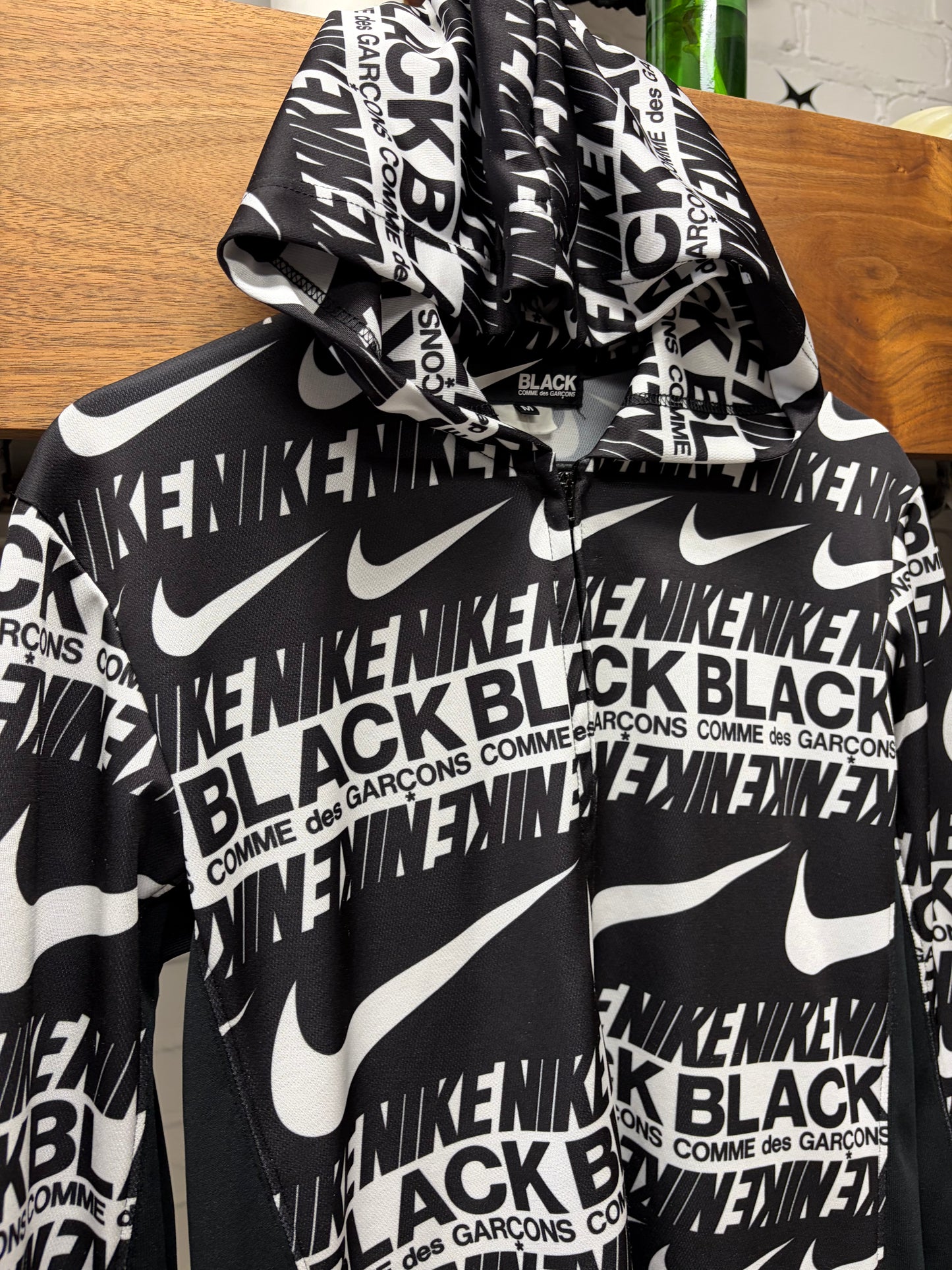 Comme Des Garçons Black x Nike Full Print Zip-Up Hoodie