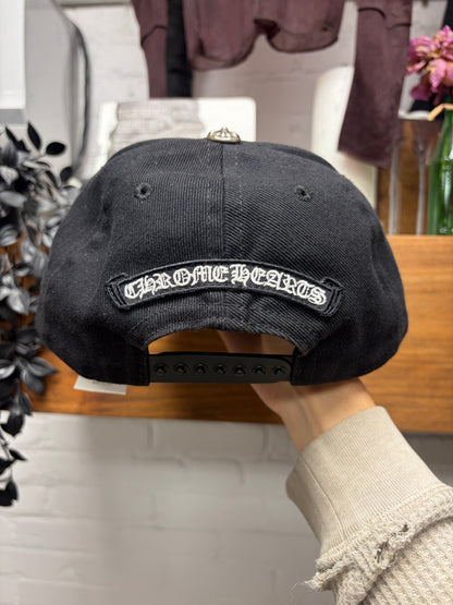 Chrome Hearts Black ‘Single Cross’ .925 Silver Hardware Trucker Hat