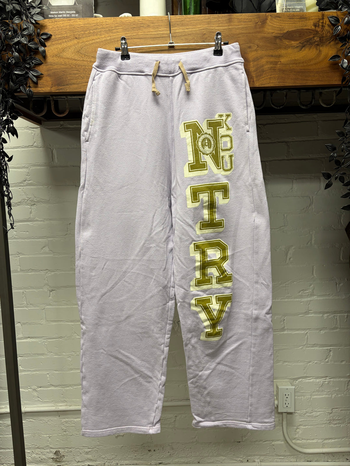 Kapital ‘SWT’ Light Purple Varsity Logo Drawstring Sweatpants