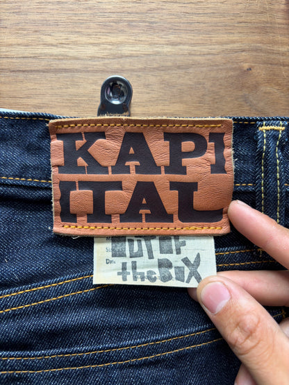 Kapital Raw Indigo Blue Skinny Jeans