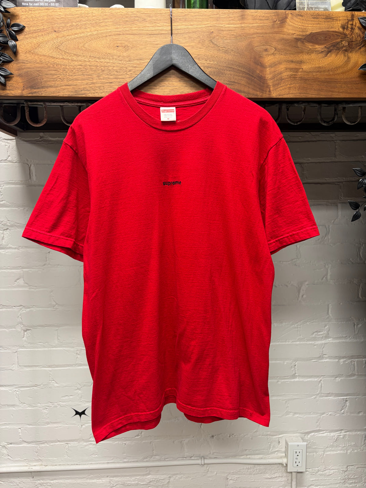 AW2018 Supreme Red/Black ‘FTW’ Embroidered Logo T-Shirt