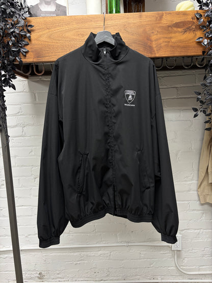 AW2025 Balenciaga x Lamborghini Black Oversized Track Jacket
