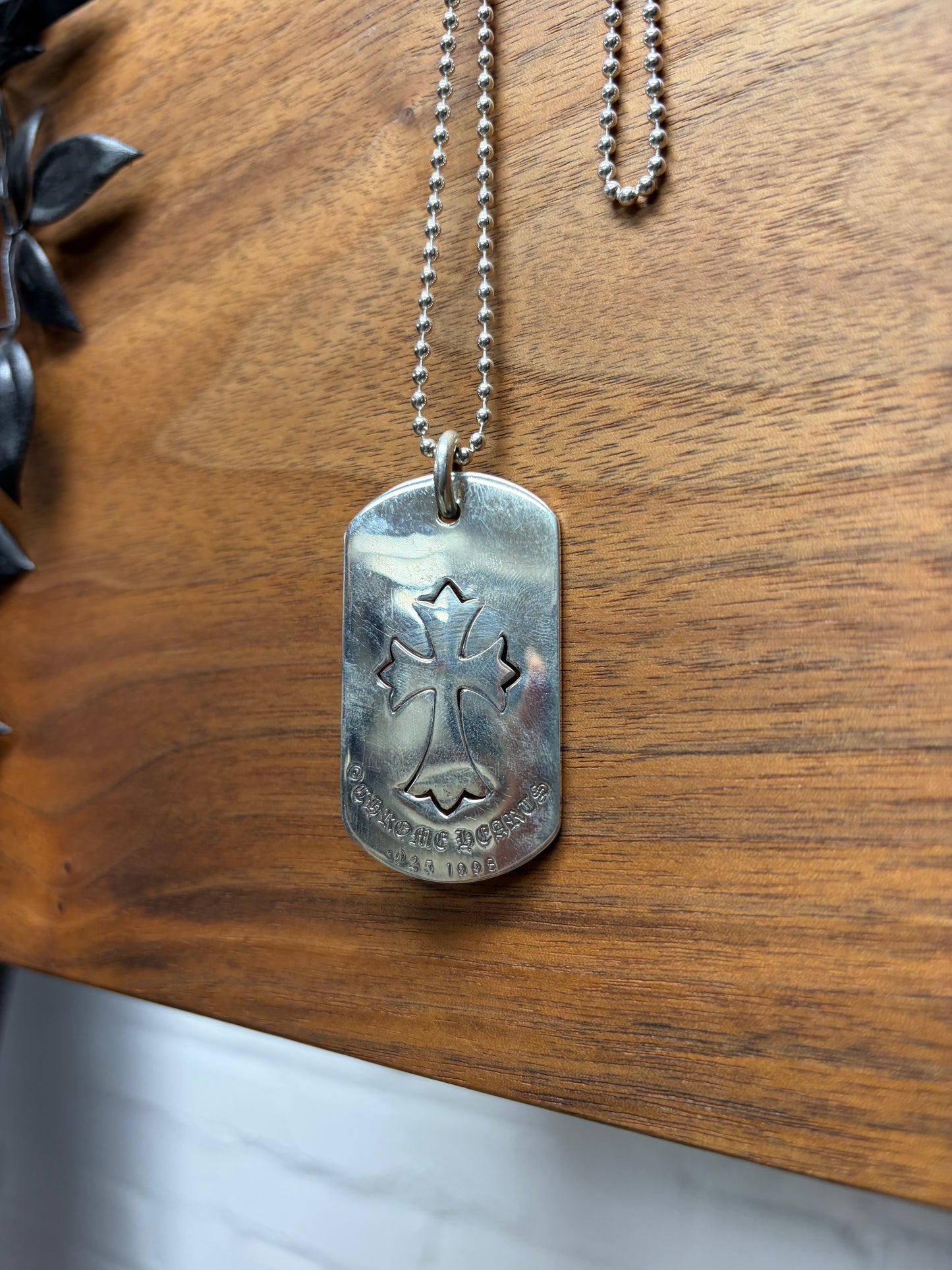 Chrome Hearts ‘Tiny CH Cross’ .925 Silver Dog tag