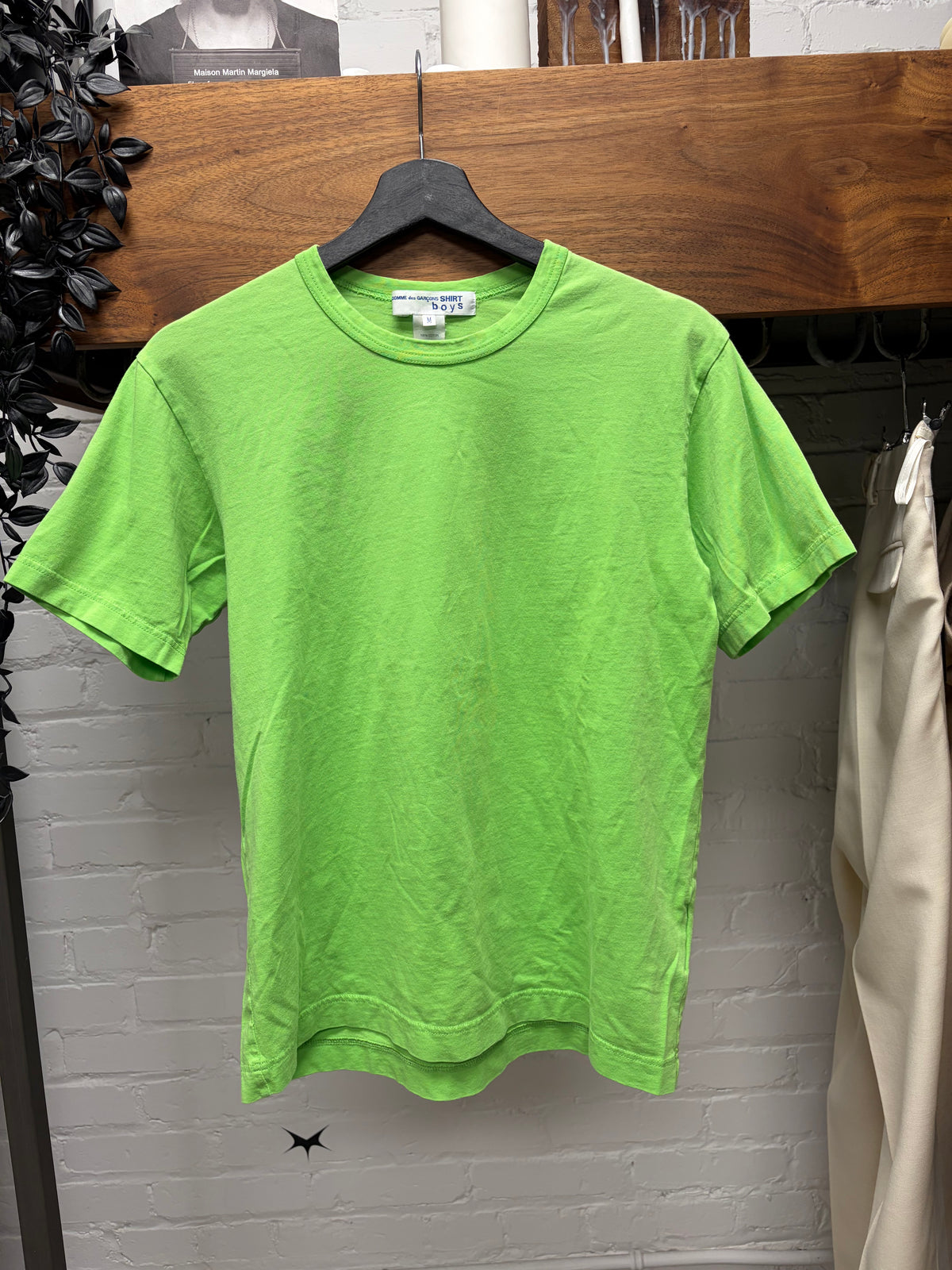 Comme Des Garçons Shirt ‘Boys’ Neon Green T-Shirt