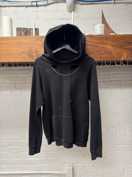 AW2013 Saint Laurent ‘Chain’ Distressed Hoodie