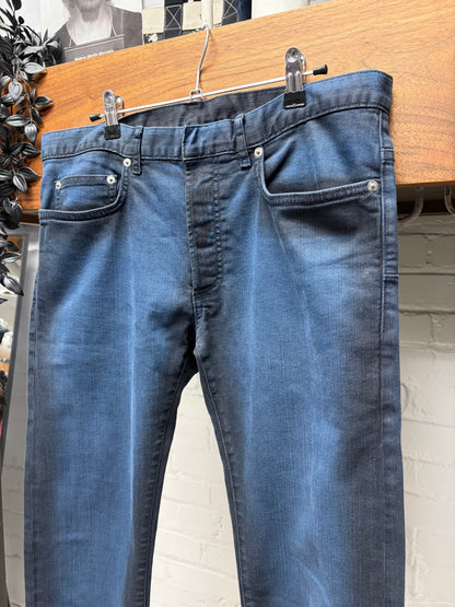 2014 Dior Homme by Kris Van Assche ‘Black n’ Blue’ Washed Skinny Jeans