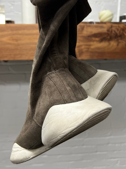 Rick Owens ‘Dark Dust’ Brown Suede Sock Runners