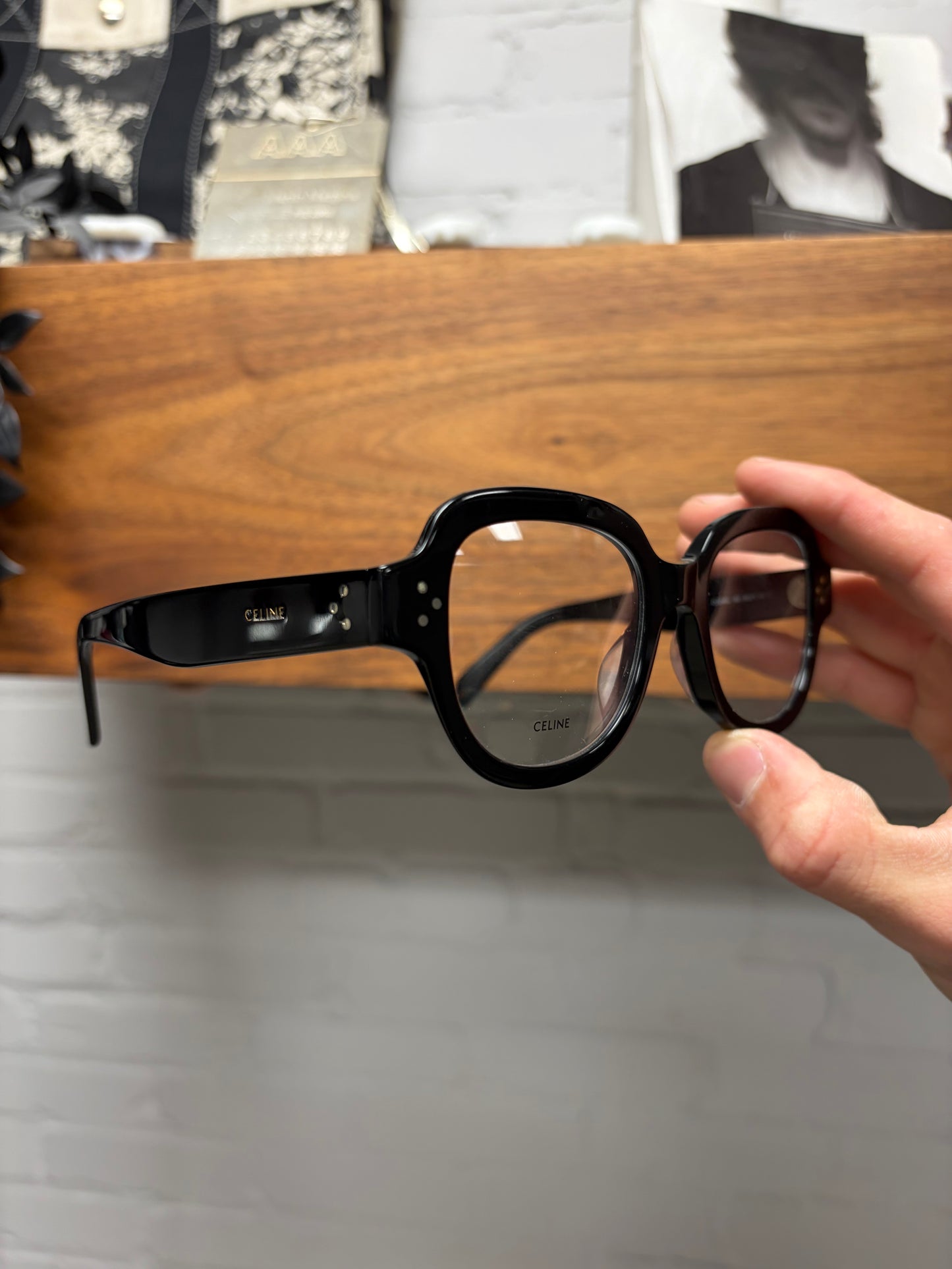 Celine ‘CL50141U’ Black Boxy Frame Optical Glasses