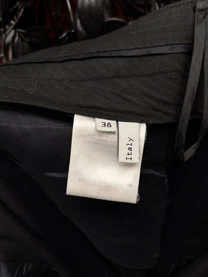 2000s Balenciaga Darted Black Slim Cut Trousers