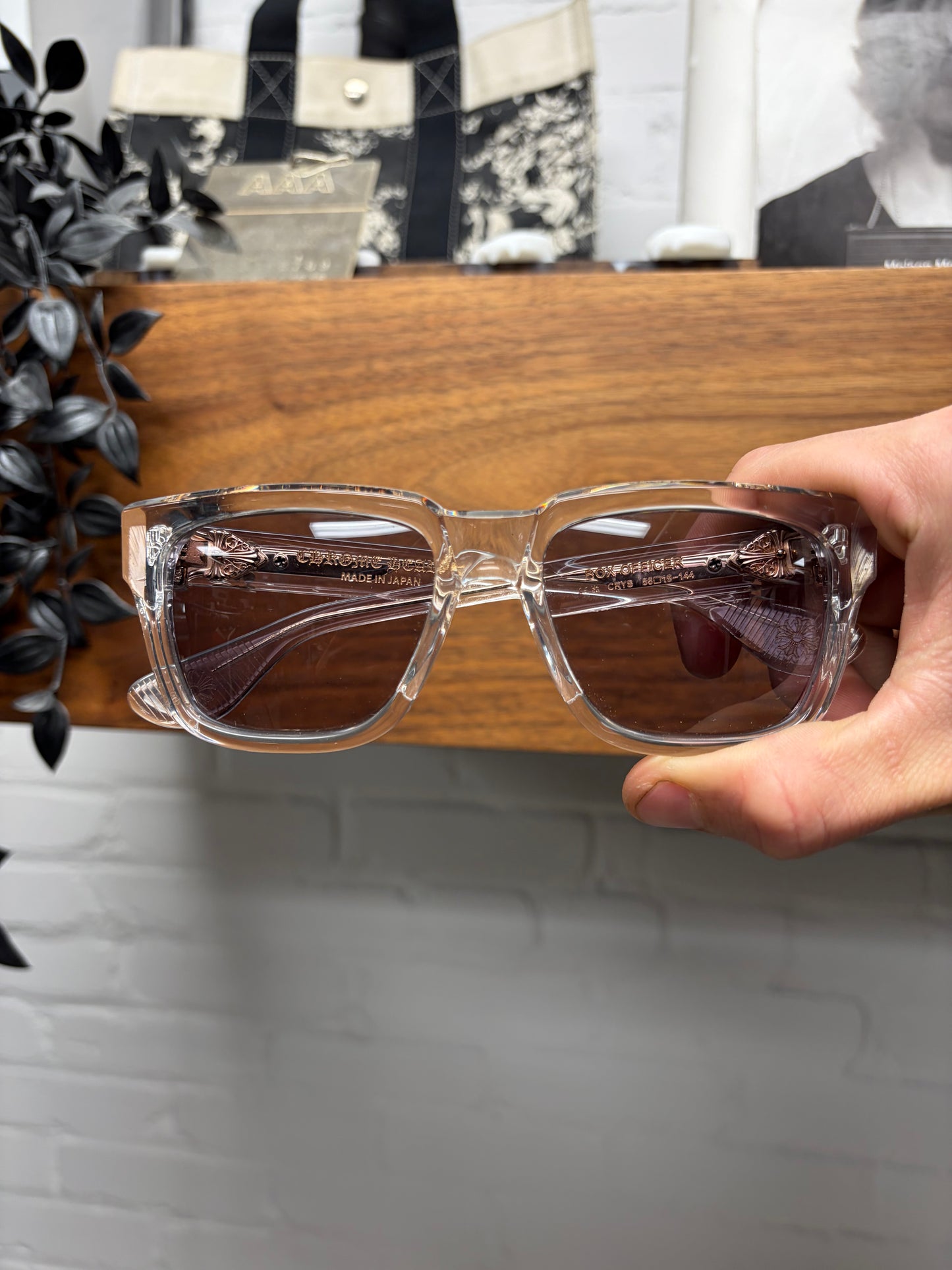 Chrome Hearts ‘Box Officer’ 18K Gold/Translucent Frame Sunglasses