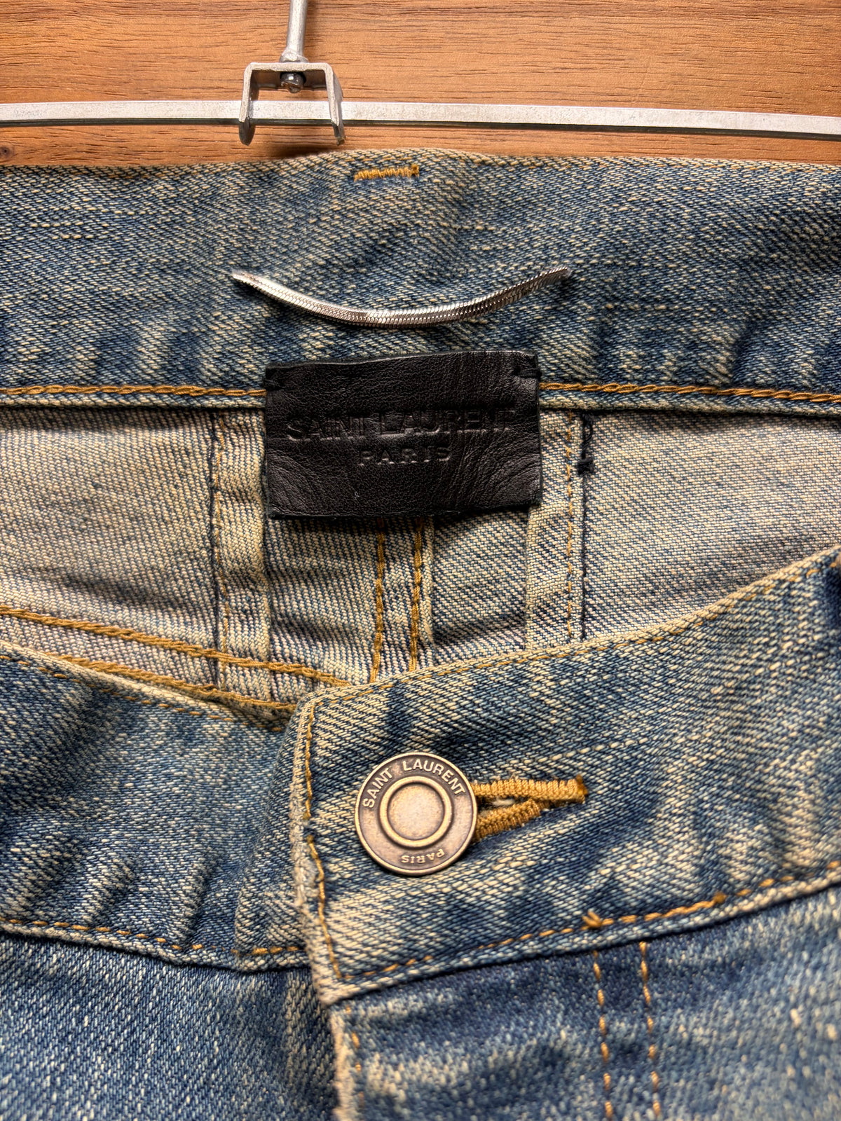2015 Saint Laurent by Hedi Slimane D02 ‘Crash Distressed’ Skinny Jeans