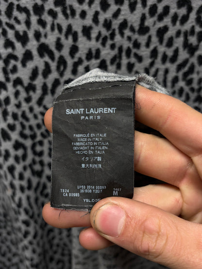 2014 Saint Laurent ‘Babycat’ Leopard Print Graphic T-Shirt
