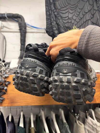 Balenciaga ‘Defender’ Black Tire Sole Low Top Sneakers