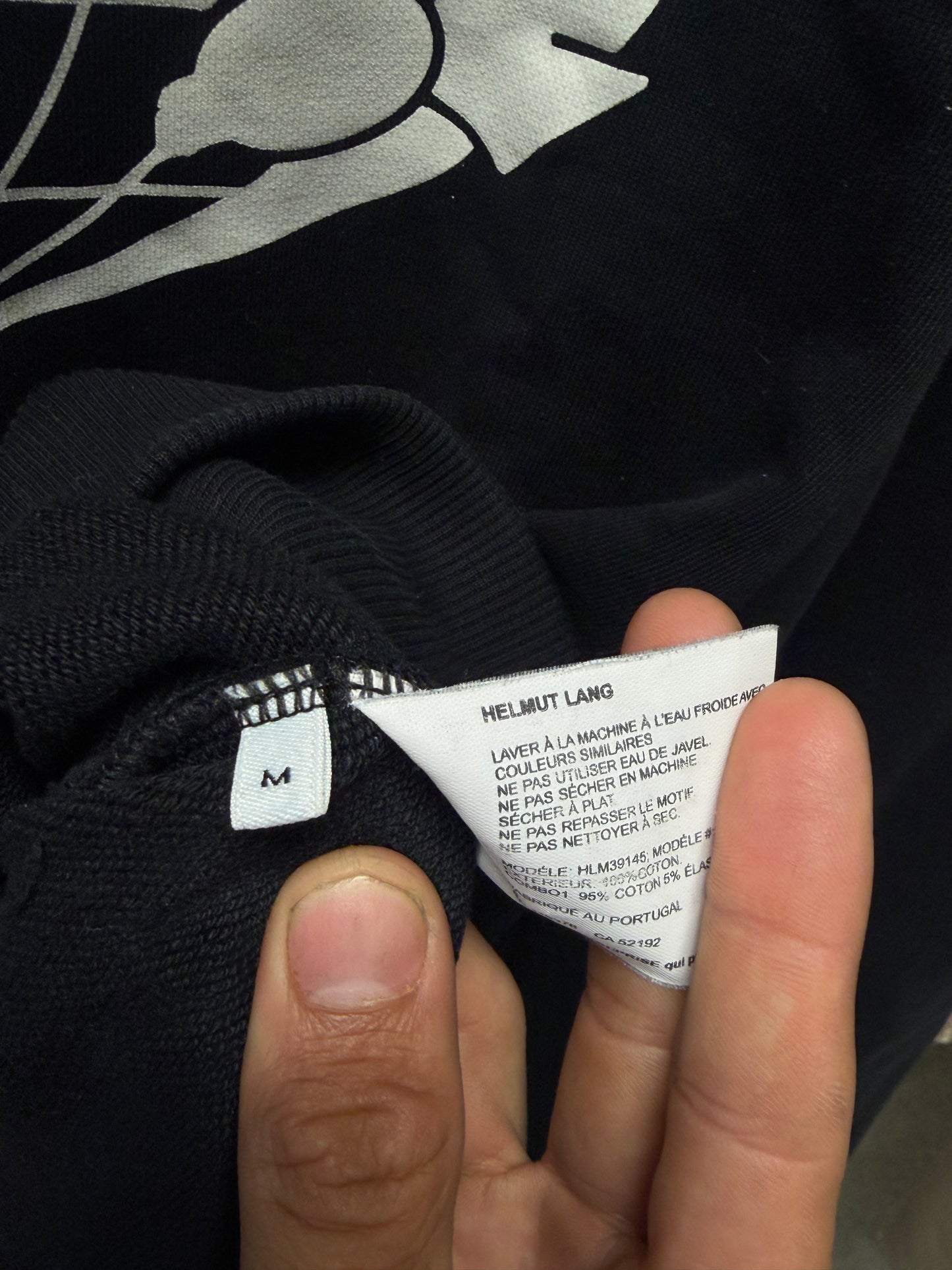 Helmut Lang ‘World Turns’ Globe Graphic Black Pullover Hoodie
