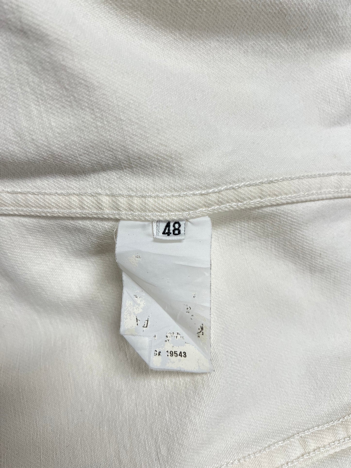 Vintage 1998 Helmut Lang White ‘Sanded Denim’ Trucker Jacket