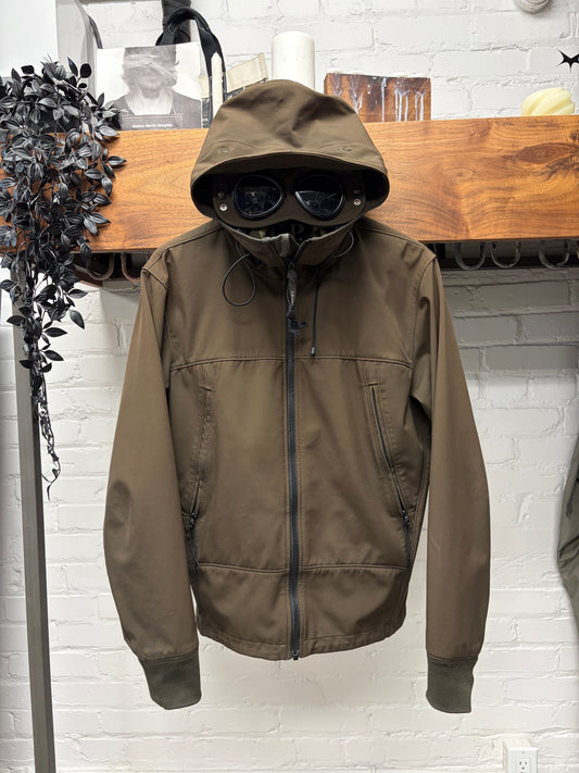 C.P. Company ‘Goggles’ Hooded Brown RainProof Shell Jacket