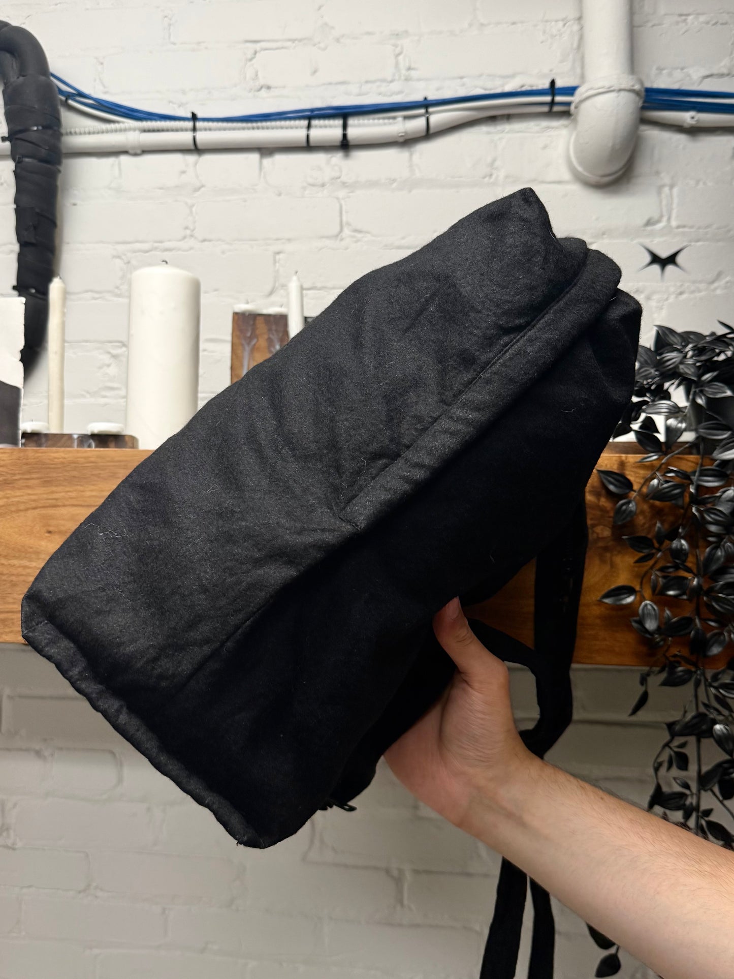 Ann Demeulemeester Black Crossbody Sling Messenger Bag