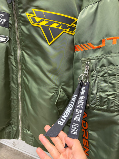 AW2021 Vetements x Alpha Industries ‘Racing Patch’ MA-1 Bomber Jacket