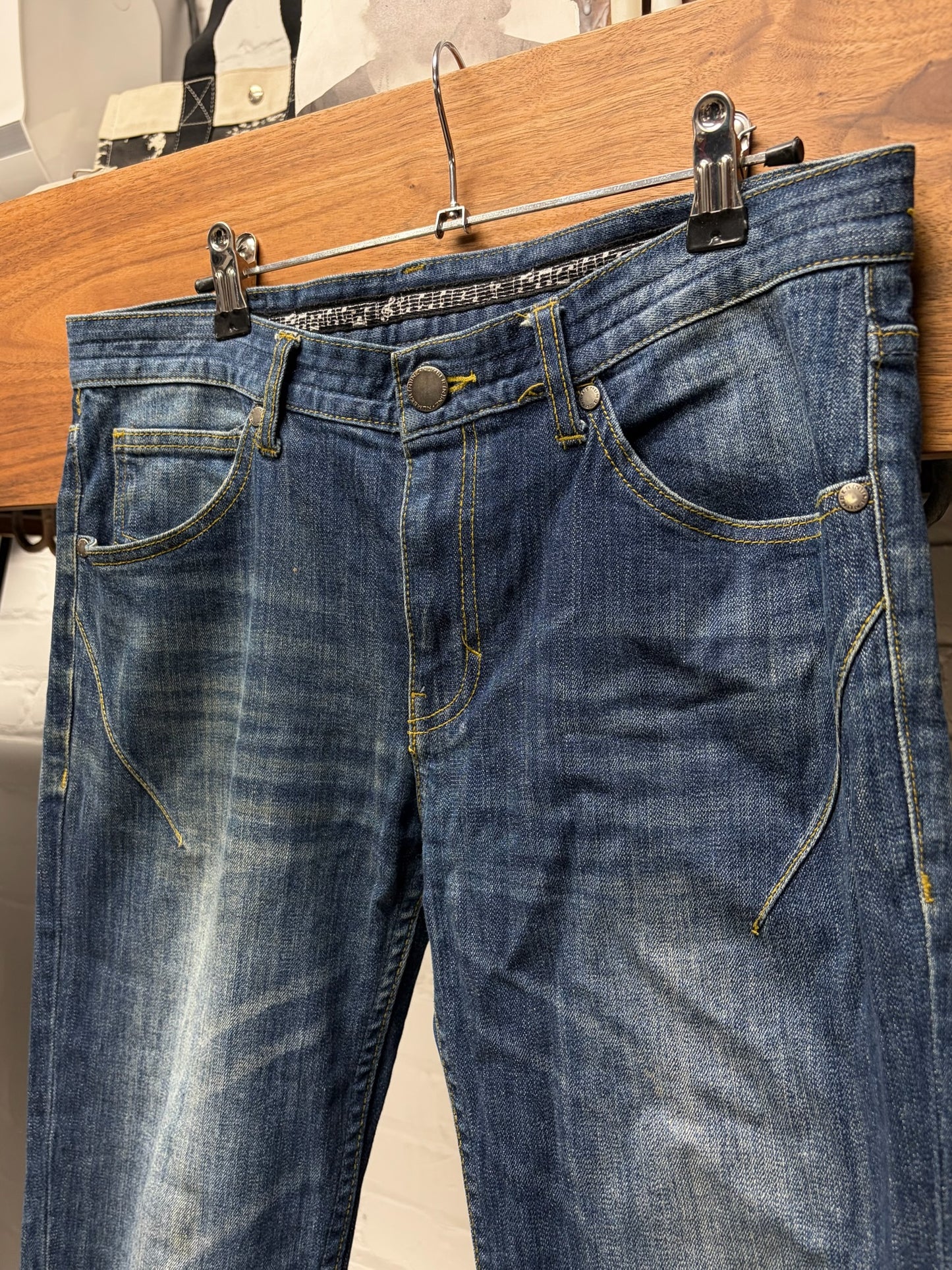 Number (N)ine Darted Blue Skinny Jeans